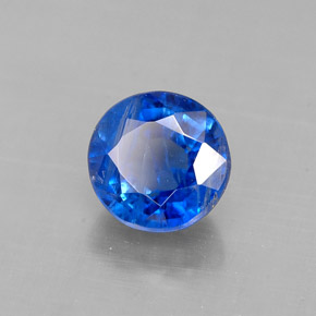 Cianite naturale blu da 1,23 ct, taglio rotondo, VS-SI
