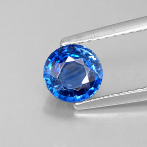 Cianite naturale blu da 1,21 ct, taglio rotondo, VS-SI