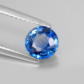 Cianite naturale blu da 1,21 ct, taglio rotondo, VS-SI