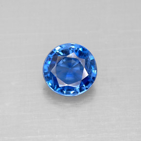 Cianite naturale blu da 1,18 ct, taglio rotondo, VS-SI