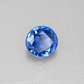 Cianite naturale blu da 1,18 ct, taglio rotondo, VS-SI