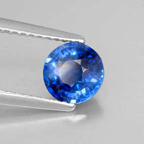 Cianite naturale blu da 1,17 ct, taglio rotondo, VS-SI