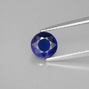 Cianite naturale blu da 1,20 ct, taglio rotondo, VS-SI