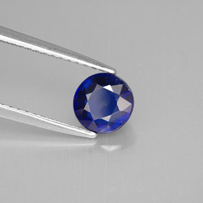 Cianite naturale blu da 1,20 ct, taglio rotondo, VS-SI