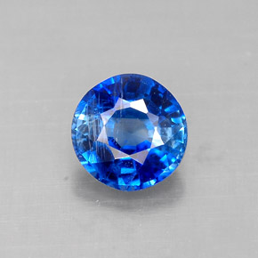 Cianite naturale blu da 0,81 ct, taglio rotondo, VS-SI