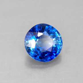 Cianite naturale blu da 0,81 ct, taglio rotondo, VS-SI