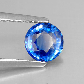 Cianite naturale blu da 0,97 ct, taglio rotondo, VS-SI