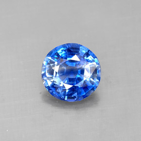 Cianite naturale blu da 0,87 ct, taglio rotondo, VS-SI
