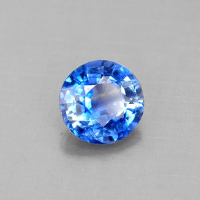 Cianite naturale blu da 0,87 ct, taglio rotondo, VS-SI