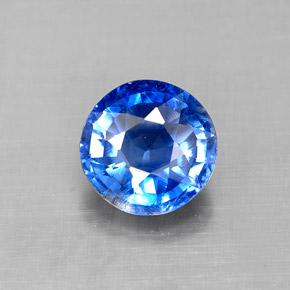 Cianite naturale blu da 0,89 ct, taglio rotondo, VS