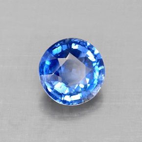 Cianite naturale blu da 0,89 ct, taglio rotondo, VS