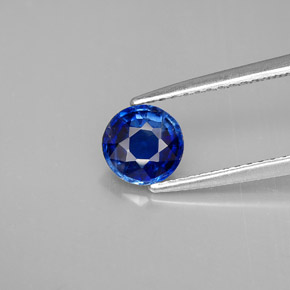 Cianite naturale blu da 0,86 ct, taglio rotondo, VS-SI