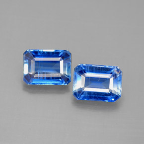 Cianite naturale blu da  ct, taglio smeraldo, VS-SI