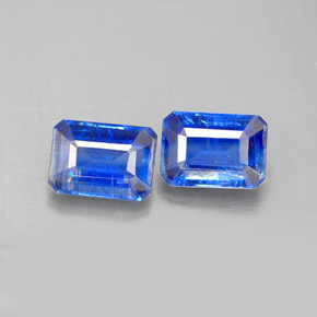 Cianite naturale blu da  ct, taglio smeraldo, VS-SI