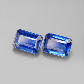 Cianite naturale blu da  ct, taglio smeraldo, VS-SI
