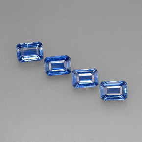 Cianite naturale blu da  ct, taglio smeraldo, VS-SI