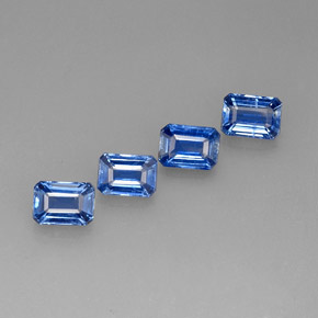 Cianite naturale blu da  ct, taglio smeraldo, VS-SI