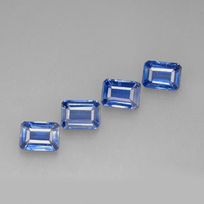 Cianite naturale blu da  ct, taglio smeraldo, VS-SI
