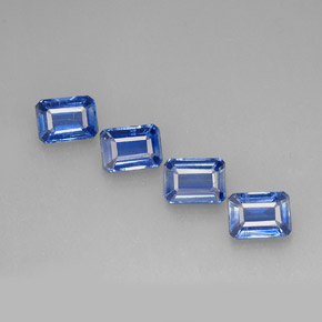 Cianite naturale blu da  ct, taglio smeraldo, VS-SI