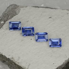 Cianite naturale blu da 5,30 ct, taglio smeraldo, VS-SI