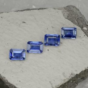 Cianite naturale blu da 5,30 ct, taglio smeraldo, VS-SI