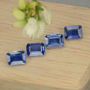Cianite naturale blu da 5,13 ct, taglio smeraldo, VS-SI