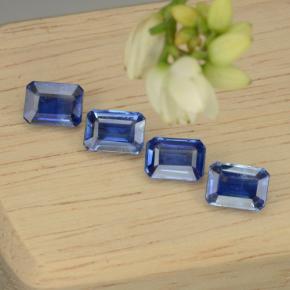Cianite naturale blu da 5,13 ct, taglio smeraldo, VS-SI