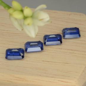 Cianite naturale blu da 5,13 ct, taglio smeraldo, VS-SI