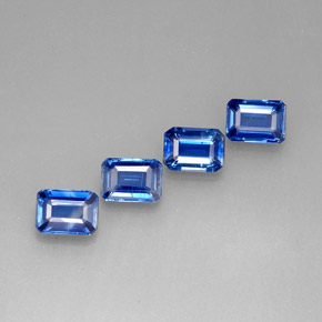 Cianite naturale blu da  ct, taglio smeraldo, VS-SI