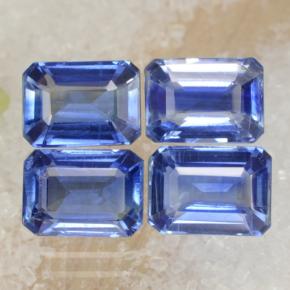 Cianite naturale blu da 5,45 ct, taglio smeraldo, VS-SI