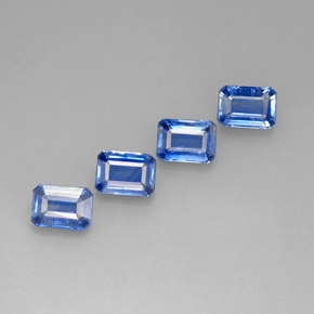 Cianite naturale blu da  ct, taglio smeraldo, VS-SI