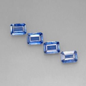 Cianite naturale blu da  ct, taglio smeraldo, VS-SI