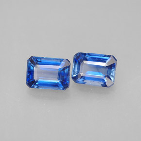 Cianite naturale blu da  ct, taglio smeraldo, VS-SI