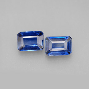 Cianite naturale blu da  ct, taglio smeraldo, VS-SI