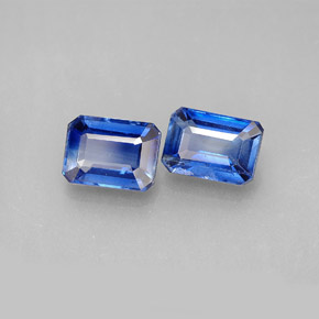 Cianite naturale blu da  ct, taglio smeraldo, VS-SI