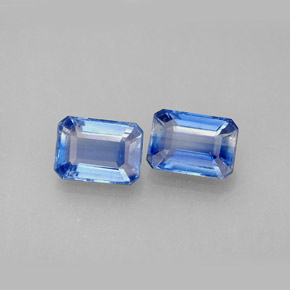 Cianite naturale blu da  ct, taglio smeraldo, VS-SI