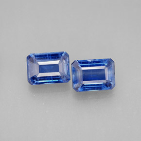 Cianite naturale blu da  ct, taglio smeraldo, VS-SI