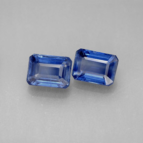 Cianite naturale blu da  ct, taglio smeraldo, VS-SI