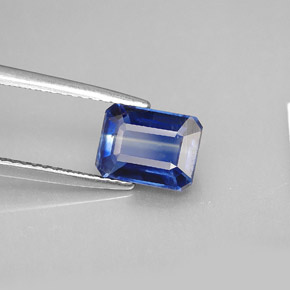 Cianite naturale blu da 2,07 ct, taglio smeraldo, VS-SI