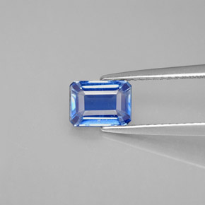 Cianite naturale blu da 1,47 ct, taglio smeraldo, VS-SI