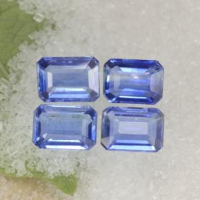 Cianite naturale blu da 4,73 ct, taglio smeraldo, VS-SI