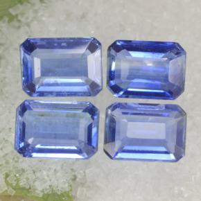 Cianite naturale blu da 4,73 ct, taglio smeraldo, VS-SI