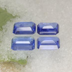 Cianite naturale blu da 4,73 ct, taglio smeraldo, VS-SI