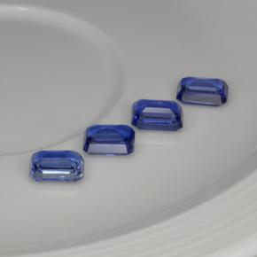 Cianite naturale blu da 5,62 ct, taglio smeraldo, VS-SI