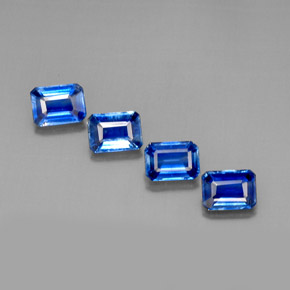Cianite naturale blu da  ct, taglio smeraldo, VS-SI