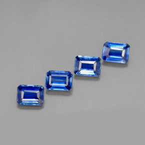Cianite naturale blu da  ct, taglio smeraldo, VS-SI