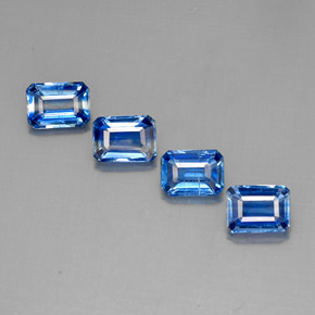 Cianite naturale blu da  ct, taglio smeraldo, VS-SI
