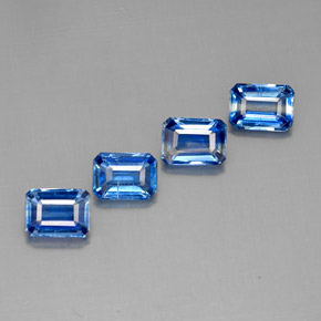 Cianite naturale blu da  ct, taglio smeraldo, VS-SI