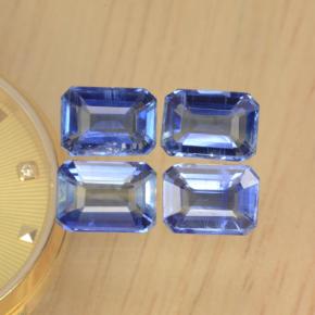 Cianite naturale blu da 4,90 ct, taglio smeraldo, VS-SI