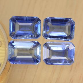 Cianite naturale blu da 4,90 ct, taglio smeraldo, VS-SI
